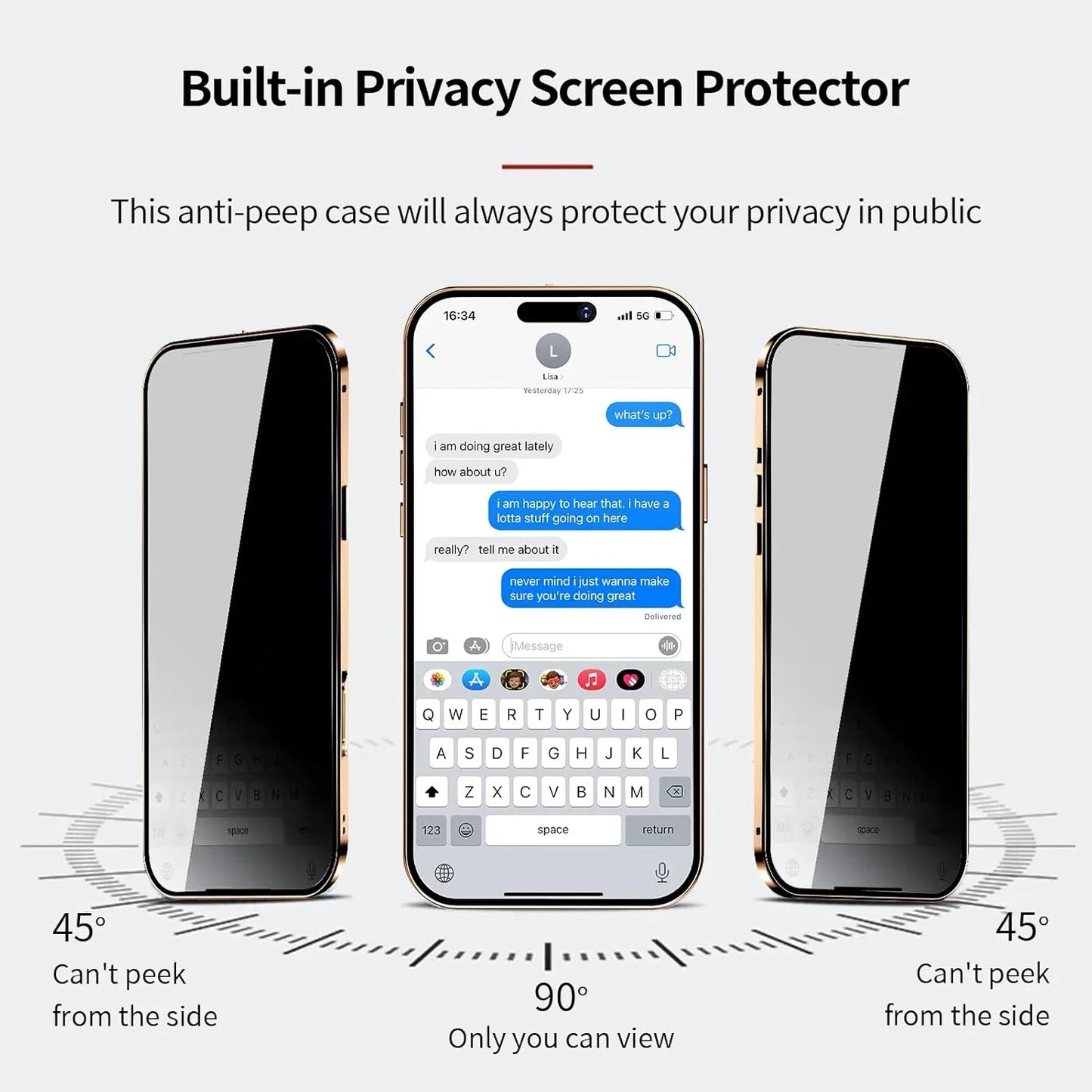 Apple iPhone 360° Full Protection Privacy Phone Case
