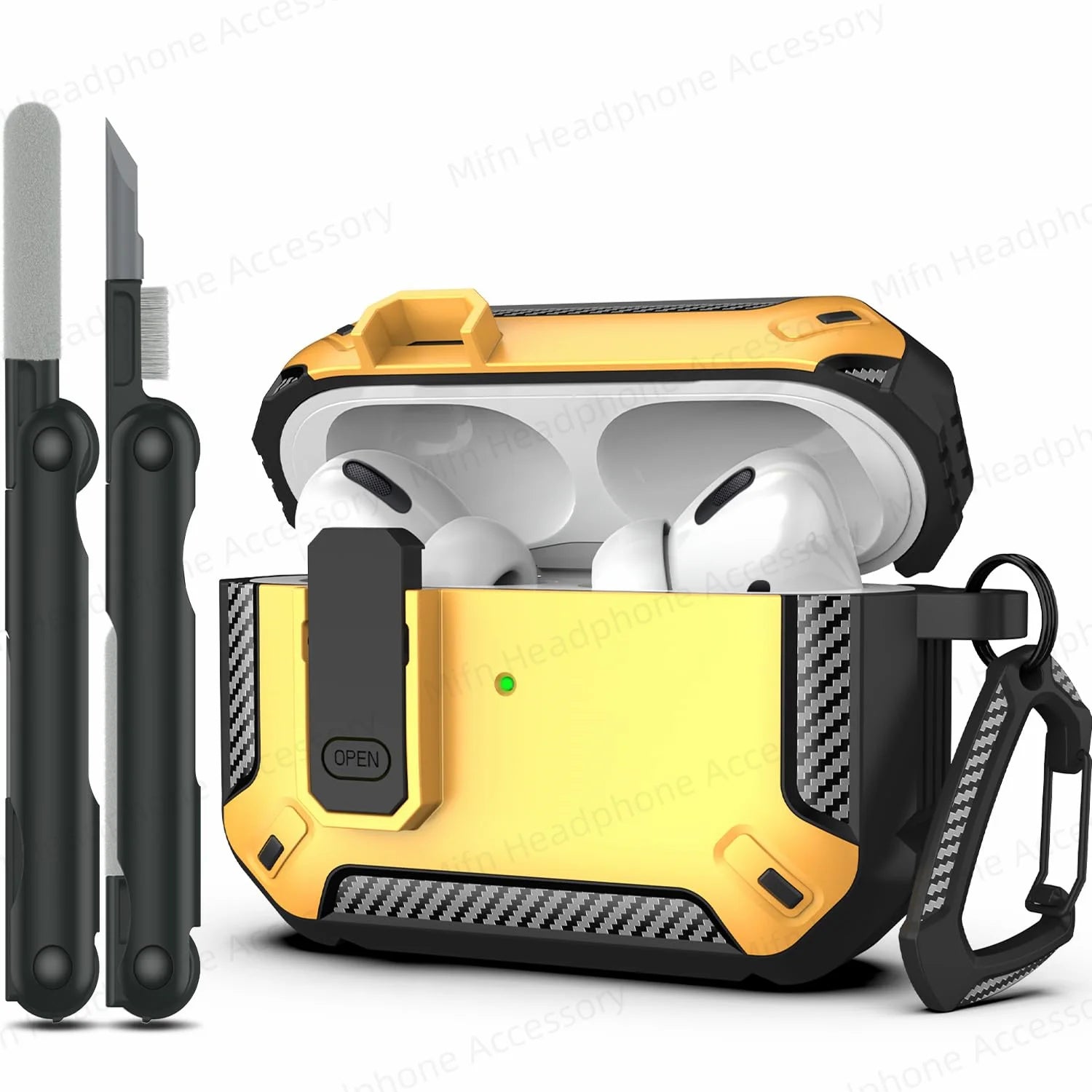 AirPod Pro Gen 2 & 3 Rugged Cover Case with Cleaner Kit