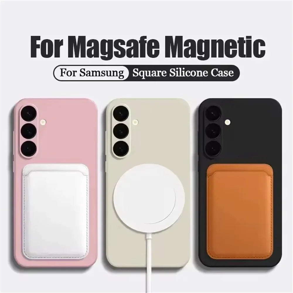 Samsung Galaxy Liquid Silicone Magsafe Magnetic Charge Case