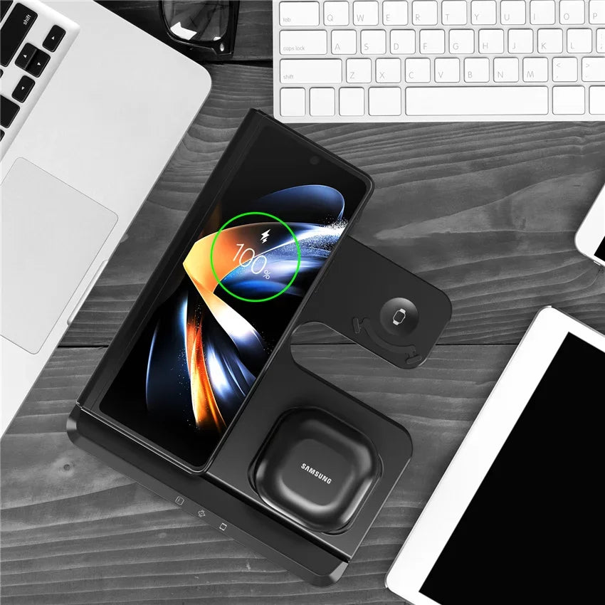 Apple & Samsung - 3 in 1 Wireless Charger Stand