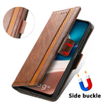 Motorola Moto G57 Power Leather Wallet Case With 360 Protection Card Slot PU Leather