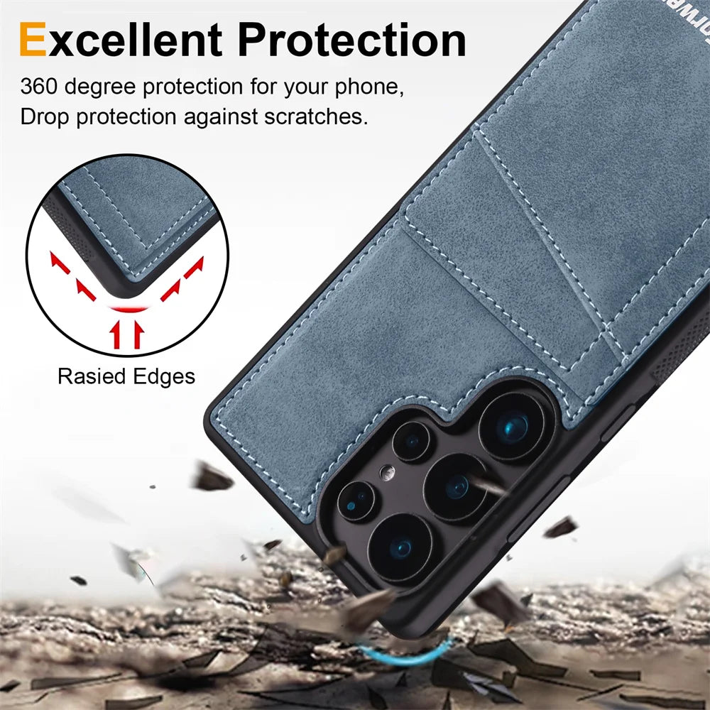 Samsung Galaxy Luxury Leather Flip Case