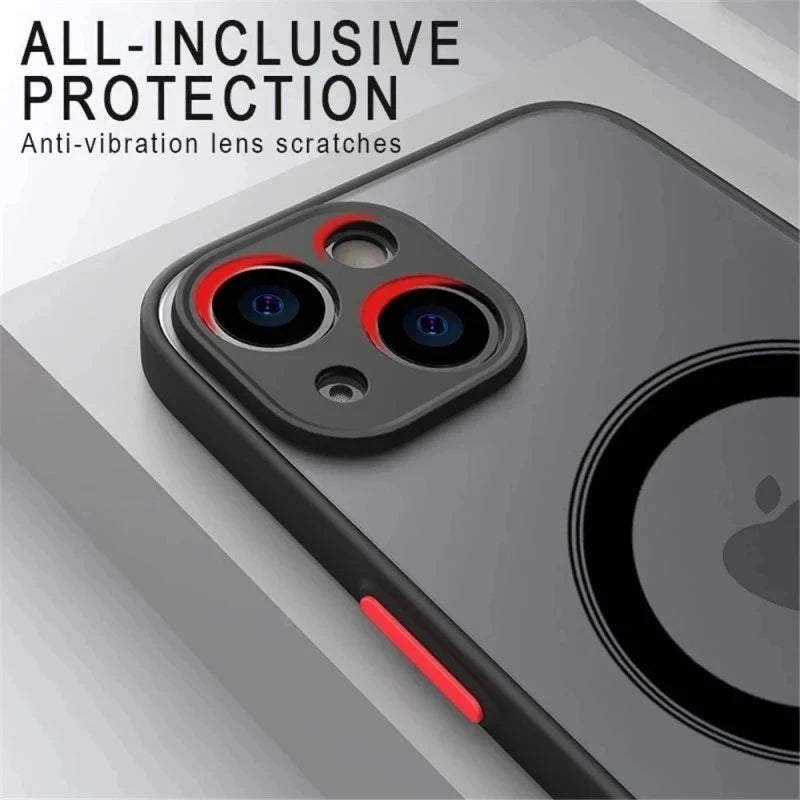Apple iPhone Wireless Magsafe Shockproof Armor Matte Finish Case