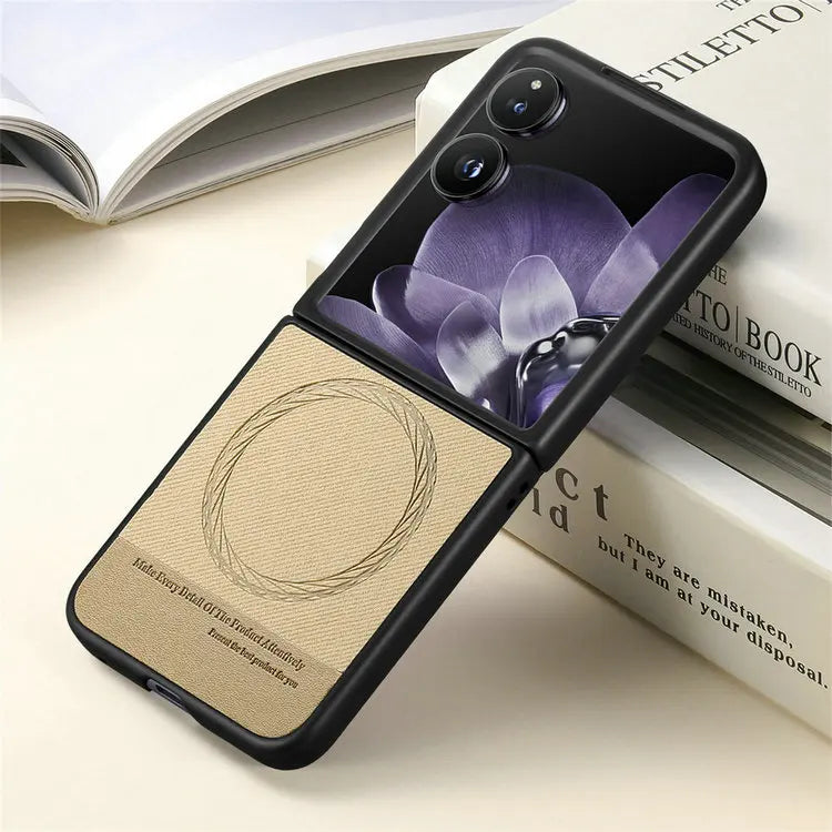 Xiaomi Mix Flip 5G MagSafe Case Luxury Leather Back Cover With Wireless Charging