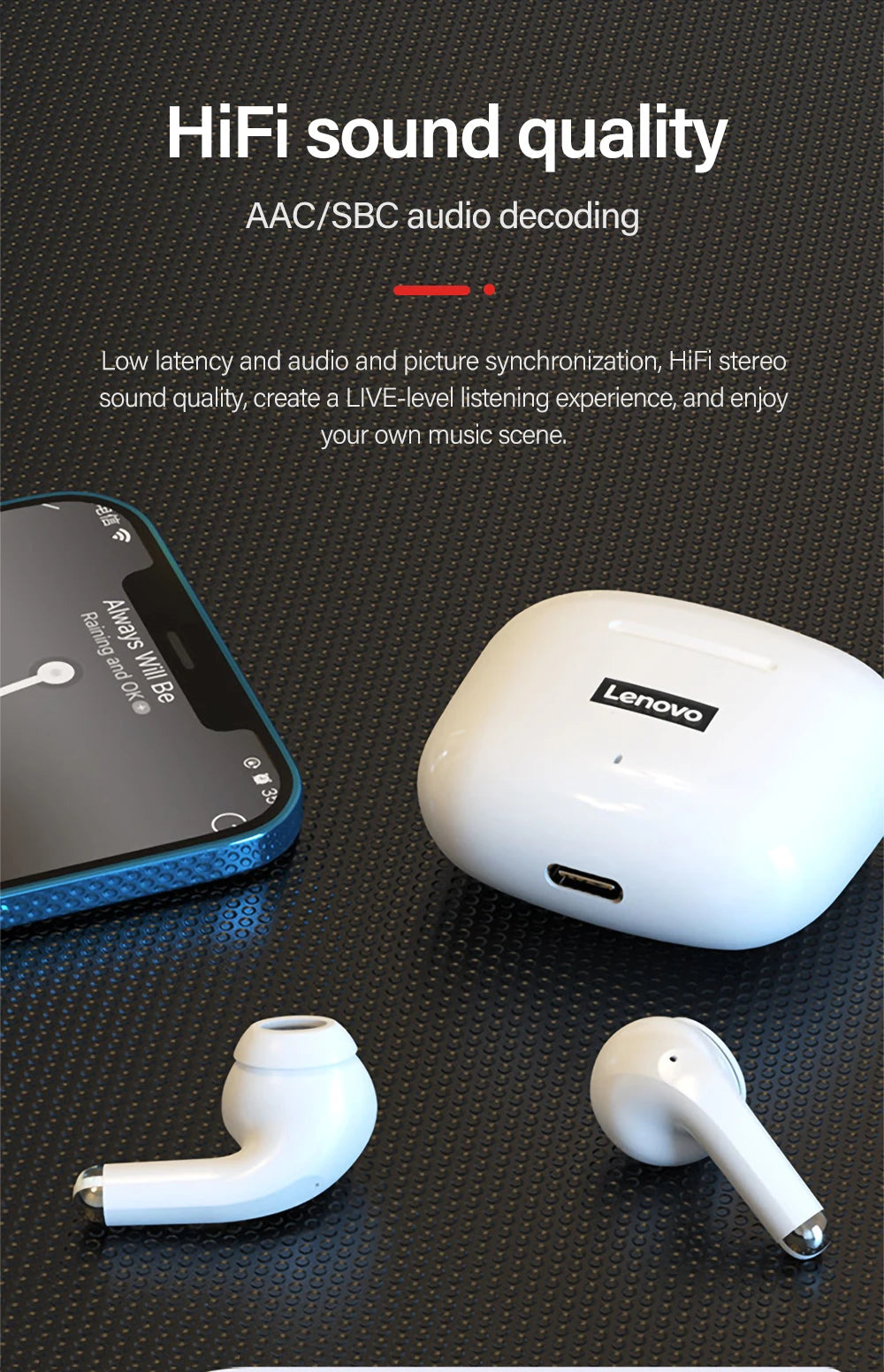 Lenovo Multi-Colour Bluetooth Wireless TWS Earphones