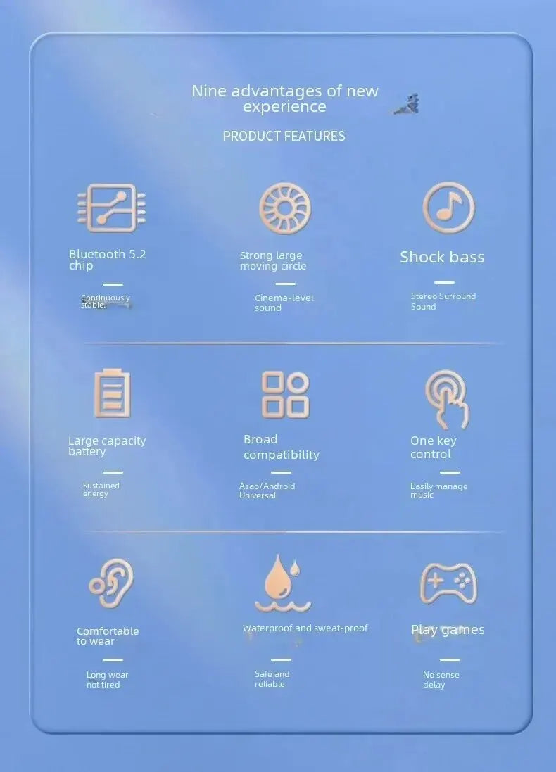 Sports Wireless Bluetooth Hooked Ear Pods