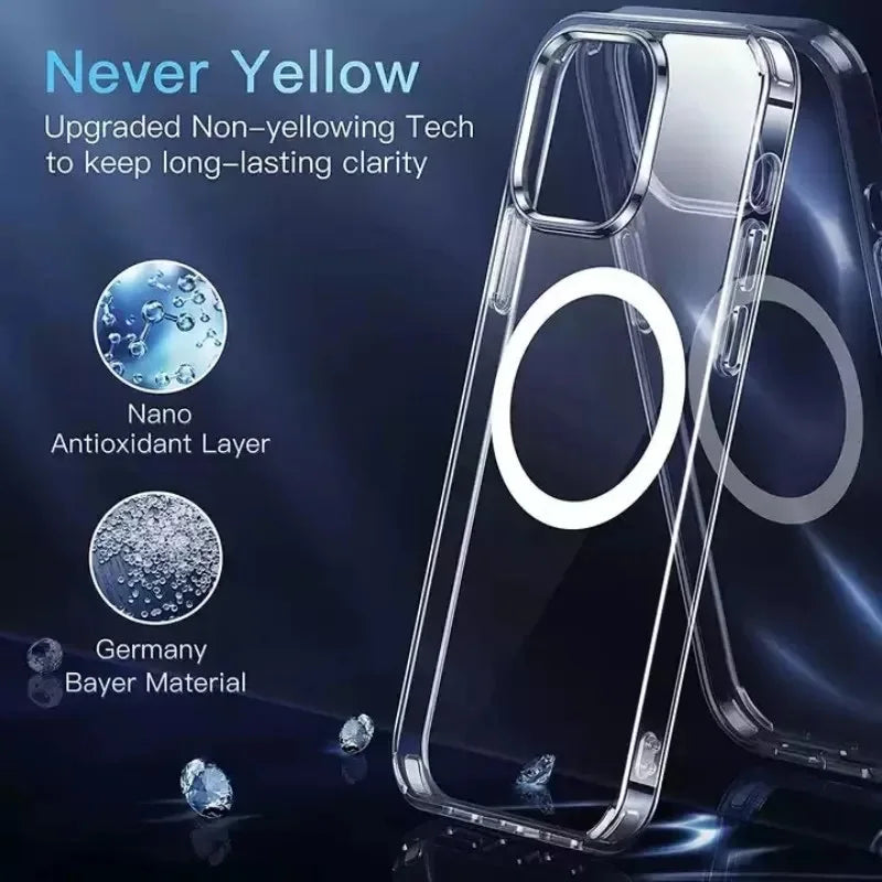 Apple iPhone Clear Phone Case with Magsafe Wireless Charging