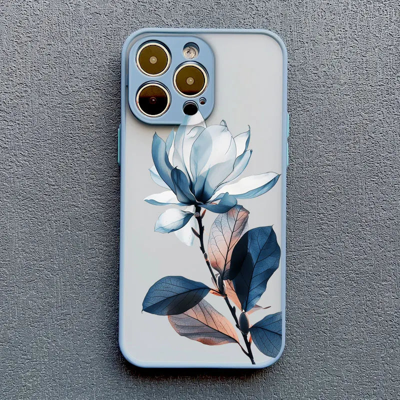Apple iPhone Ink Wash Flower Painting Phone Case