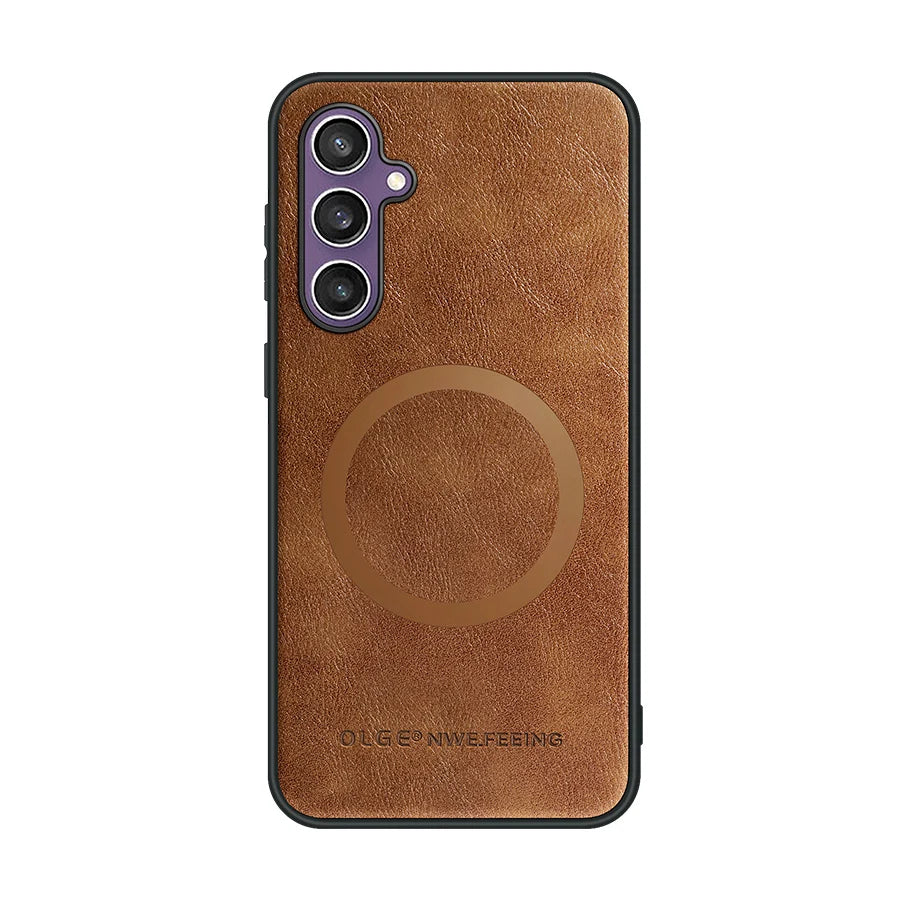 Samsung Galaxy Leather Magsafe Wireless Charging Phone Case