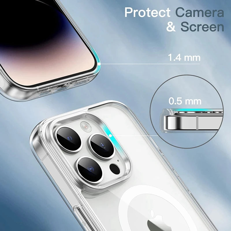 Apple iPhone Clear Phone Case with Magsafe Wireless Charging