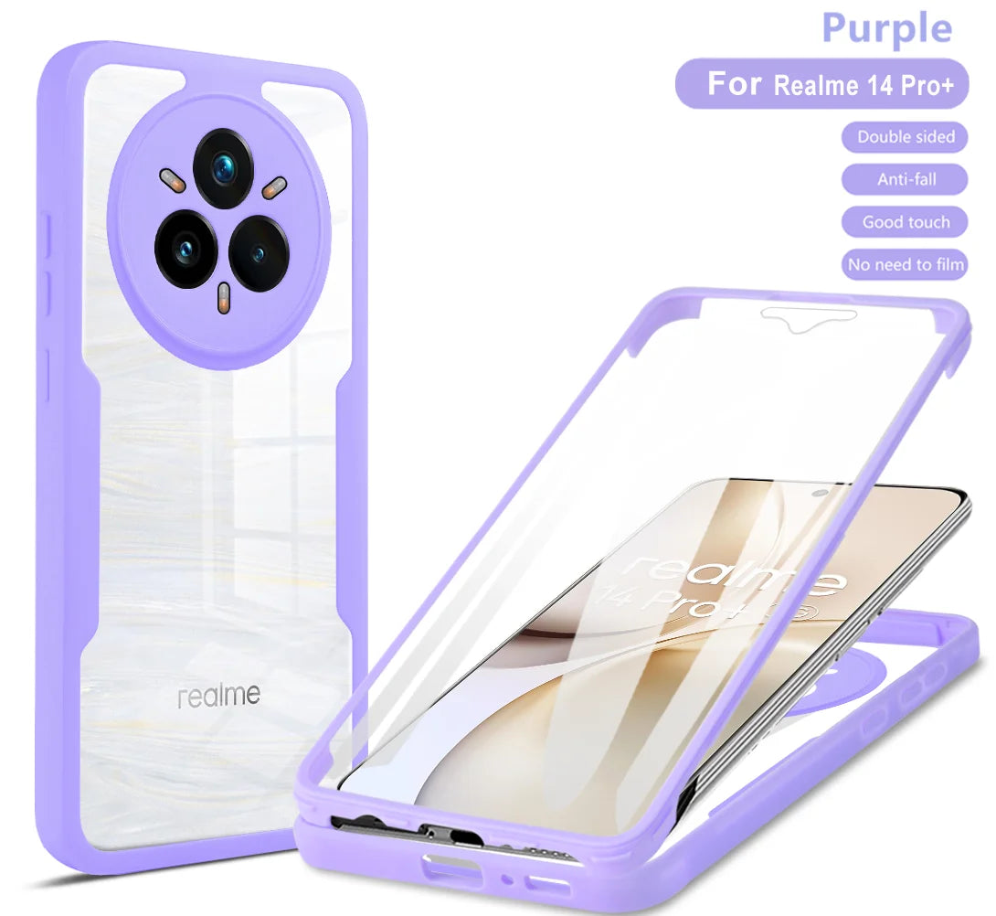 Realme 360 Clear Shockproof Case With Front Screen Protector
