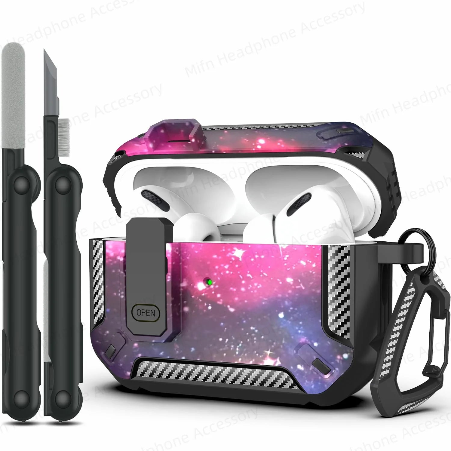 AirPod Pro Gen 2 & 3 Rugged Cover Case with Cleaner Kit