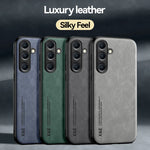 Samsung Galaxy Luxury Leather Case With Magnetic Plate Support