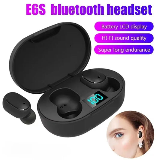 E6S TWS Wireless Bluetooth Earphones with Mic