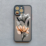 Apple iPhone Ink Wash Flower Painting Phone Case
