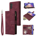 Leather Zipper Wallet Case for Samsung Galaxy