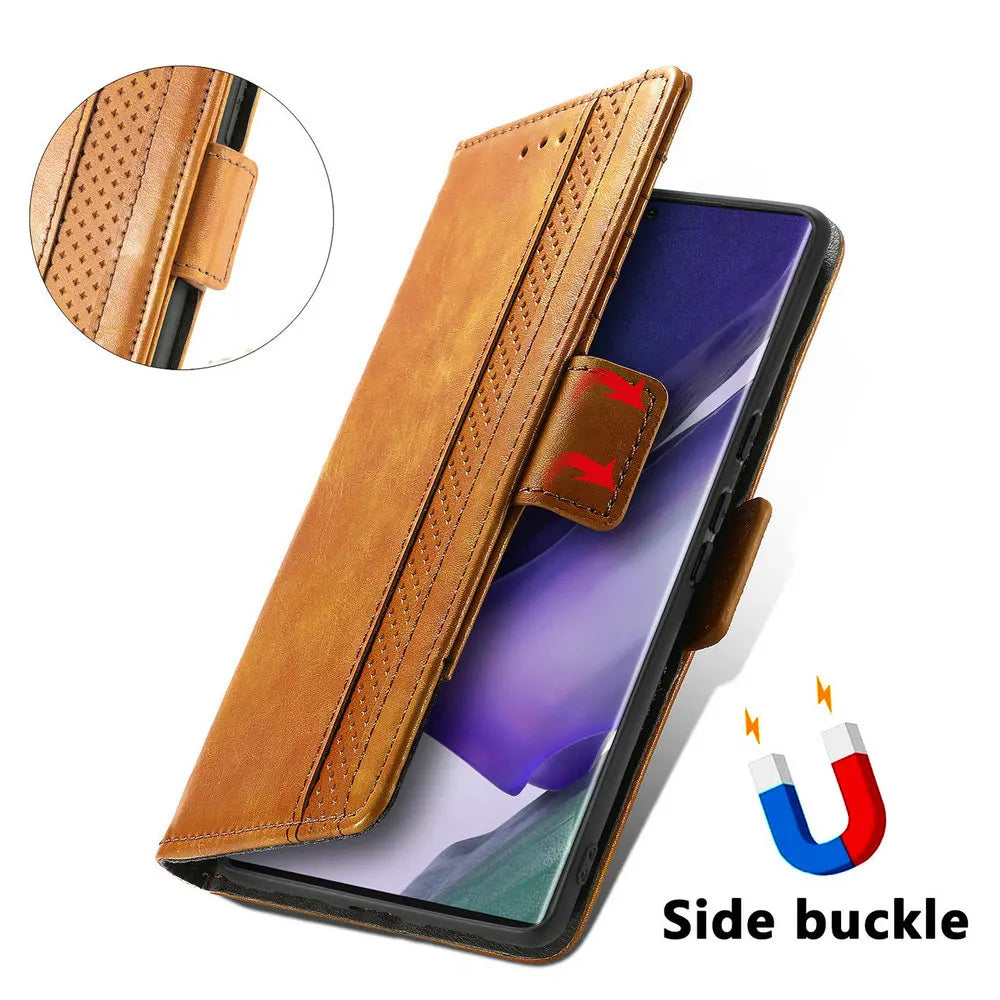 Leather Book Coque Flip Wallet Case For Samsung Galaxy