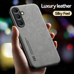 Samsung Galaxy Luxury Leather Case With Magnetic Plate Support