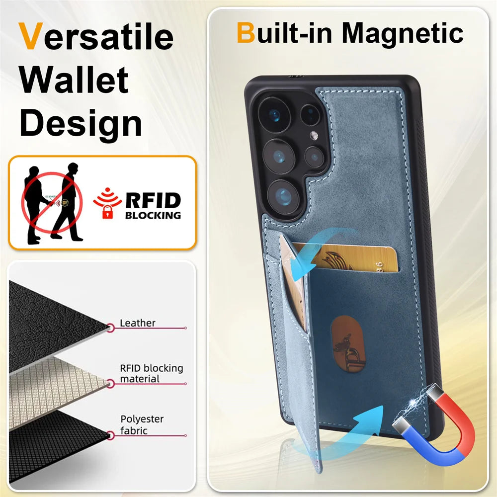 Samsung Galaxy Luxury Leather Flip Case