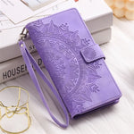 Samsung Galaxy Embossed Leather Flip Case