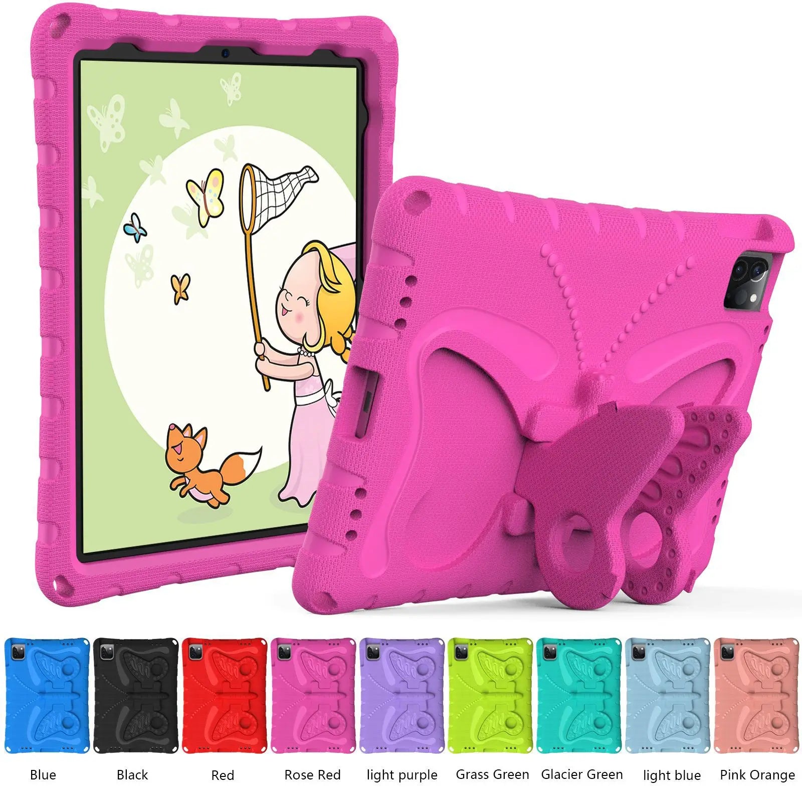 Apple iPad Kids Cartoon Silicone Case with Stand
