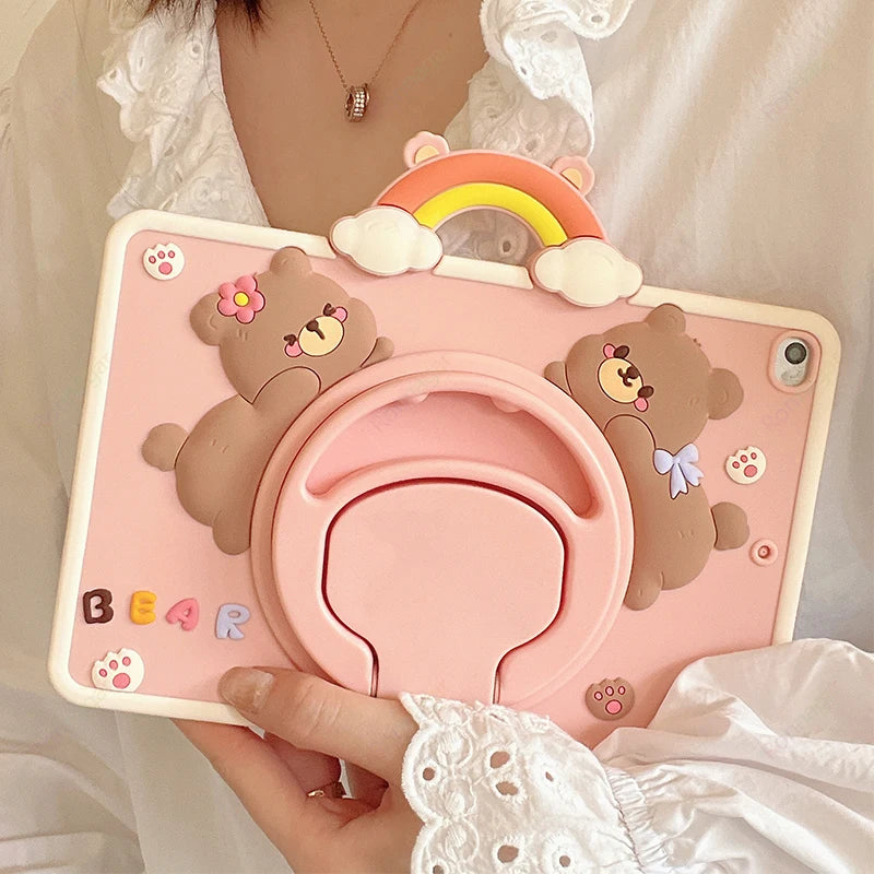 Apple iPad Kids Cartoon Silicone Case