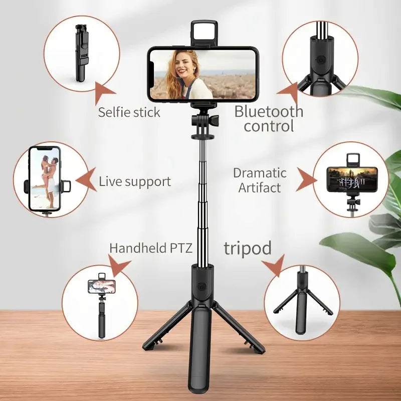 Extendable Selfie Stick & Tripod All-in-One