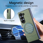 Magnetic Leather Case Samsung Galaxy Z Fold Luxury Cover