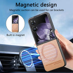 Xiaomi Mix Flip 5G MagSafe Case Luxury Leather Back Cover With Wireless Charging