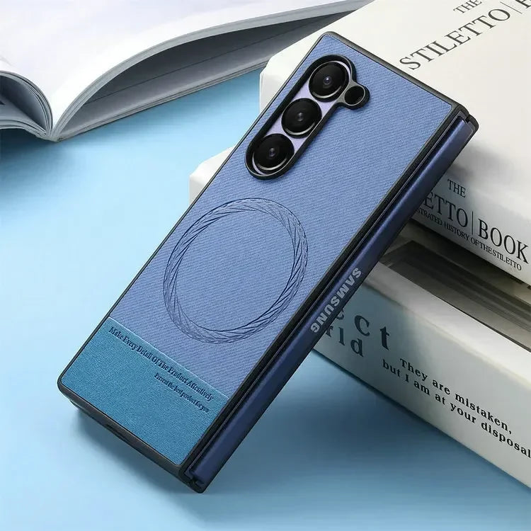 Magnetic Leather Case Samsung Galaxy Z Fold Luxury Cover