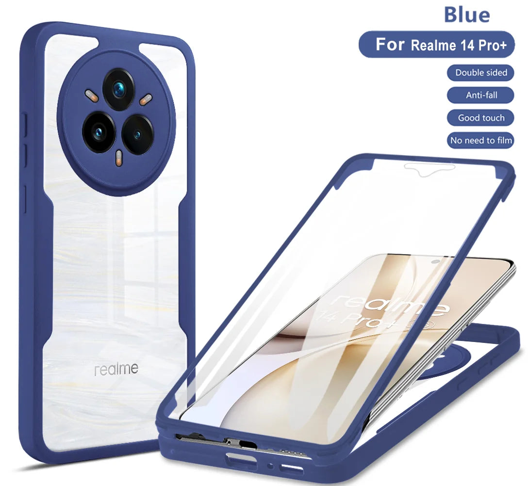 Realme 360 Clear Shockproof Case With Front Screen Protector