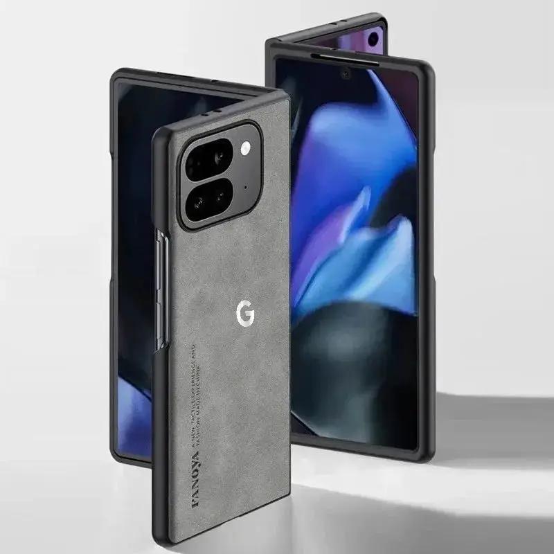 Google Pixel - Leather-Look Half-Wrapped Fold Phone Case by Mobile Supplies Online