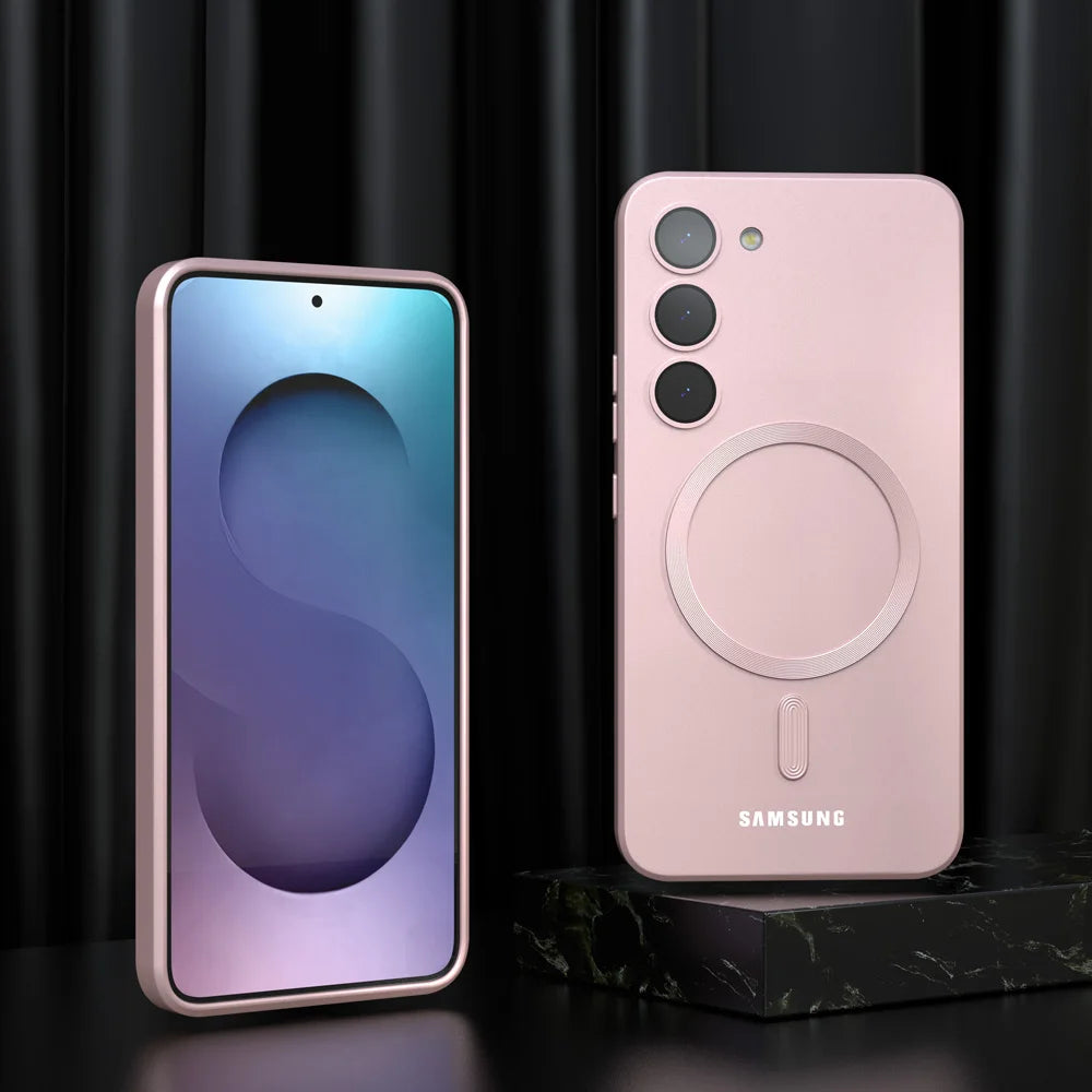 Samsung Galaxy Luxury Soft Logo Silicone Magsafe Case