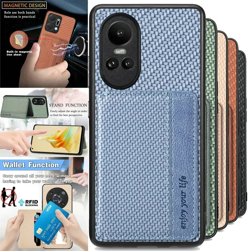 OPPO Leather Card Wallet Case Flip Cover