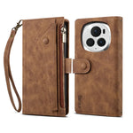 Leather Zip Wallet Case Crossbody RFID for Honor