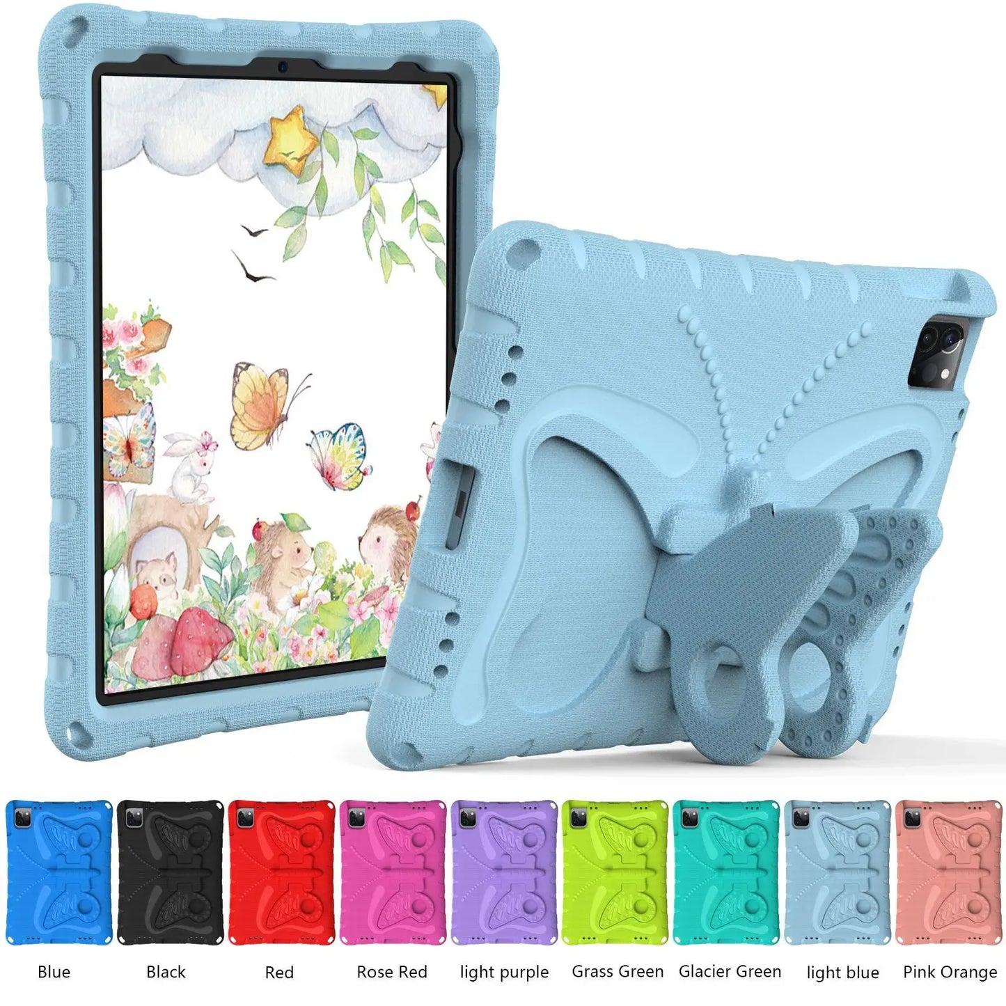 Apple iPad Kids Cartoon Silicone Case with Stand