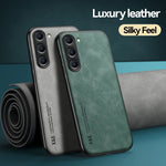 Samsung Galaxy Luxury Leather Case With Magnetic Plate Support