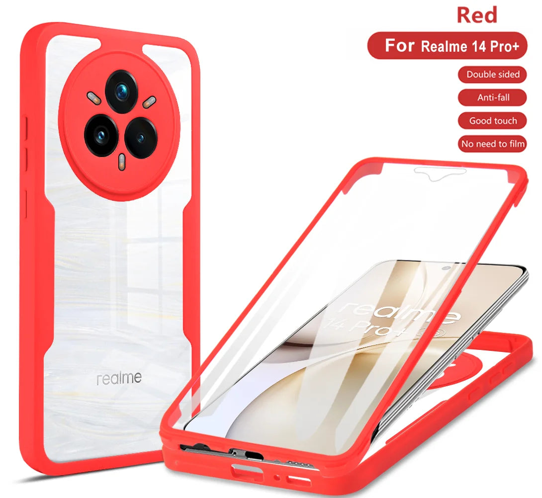 Realme 360 Clear Shockproof Case With Front Screen Protector