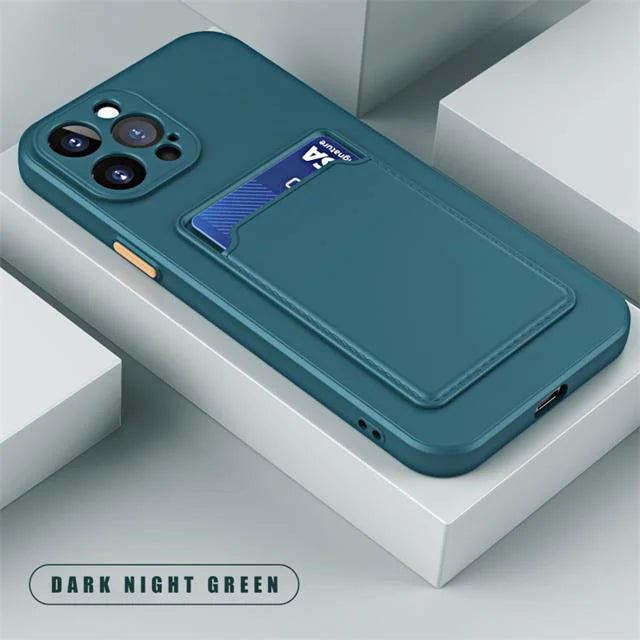Apple iPhone Luxury Soft Silicone Wallet Case