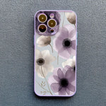 Apple iPhone Ink Wash Flower Painting Phone Case
