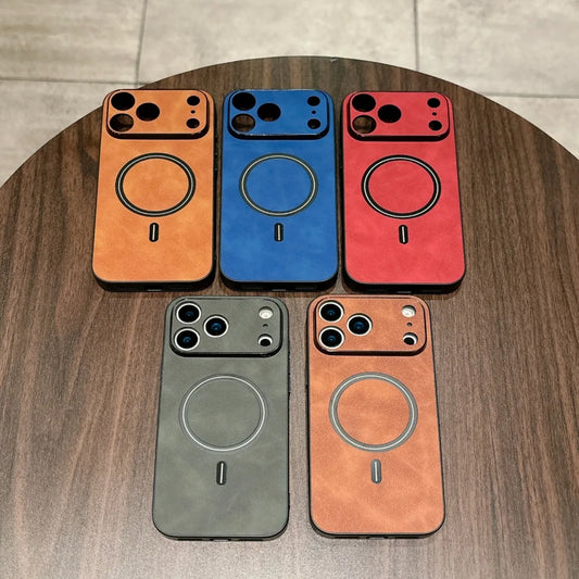 Apple iPhone Luxury Leather Magsafe Case