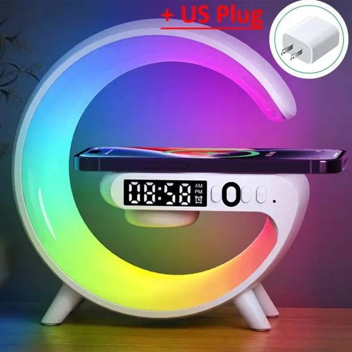 Apple & Android - Wireless Charger Stand Pad & Alarm Clock
