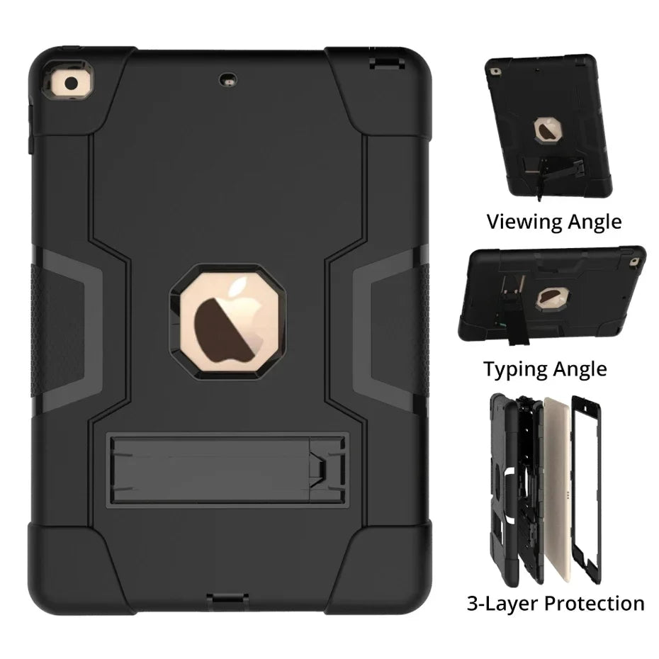 Apple iPad Armor Shockproof Kids Tablet Case with Stand