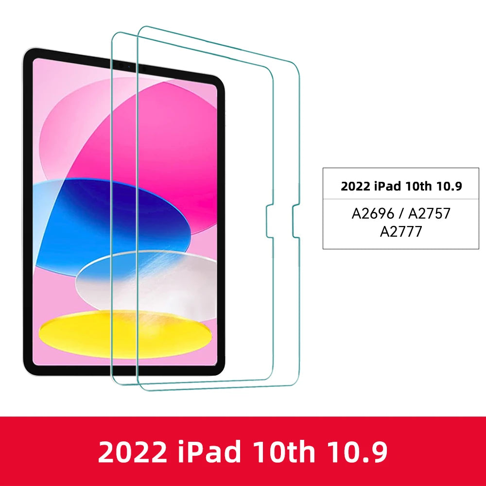 Apple iPad - Tempered Glass Screen Protector - 2 Pack