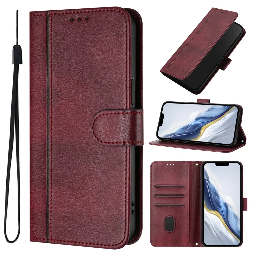 OPPO A Series Vintage Wallet Flip Leather Phone Case