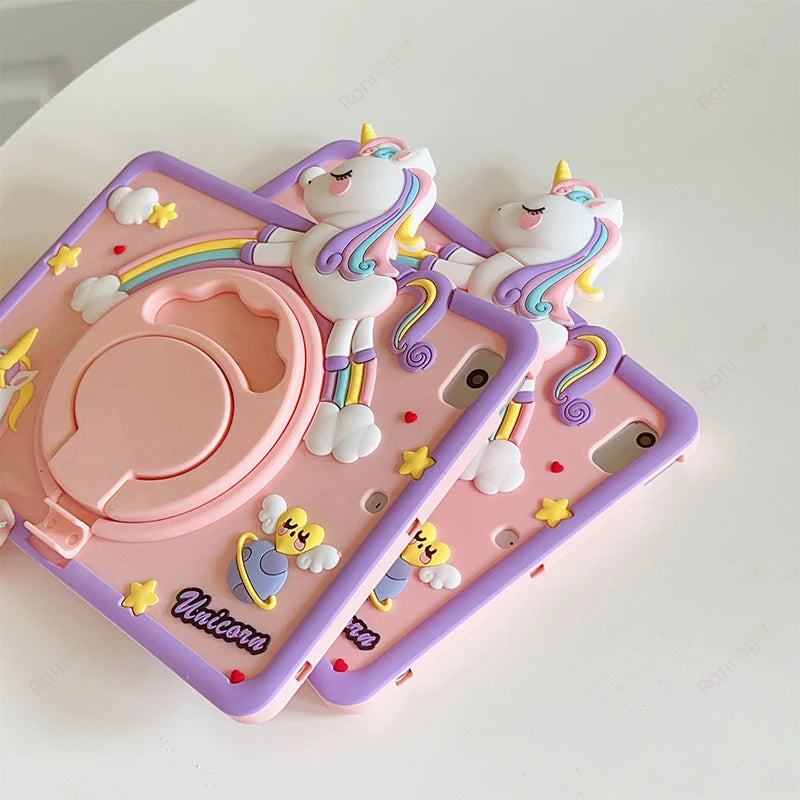 Apple iPad Kids Cartoon Silicone Case