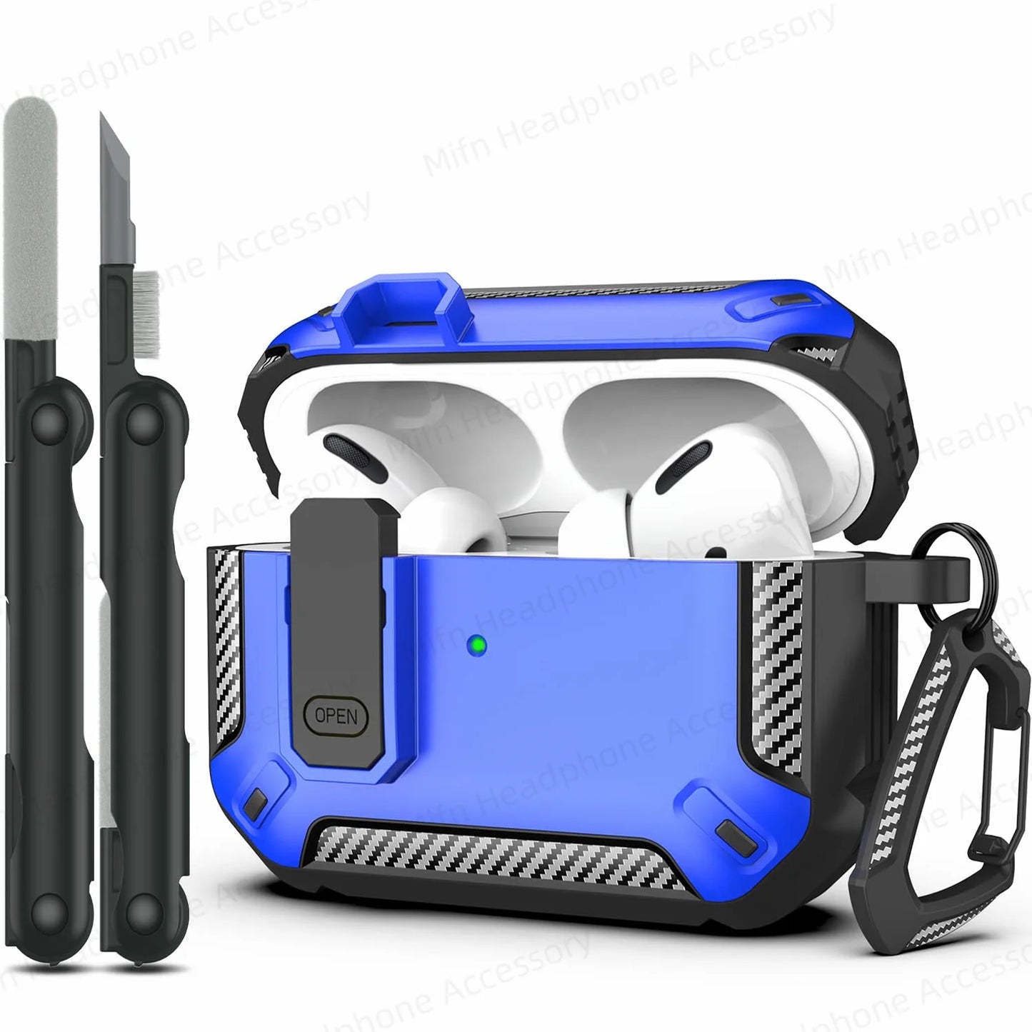 AirPod Pro Gen 2 & 3 Rugged Cover Case with Cleaner Kit