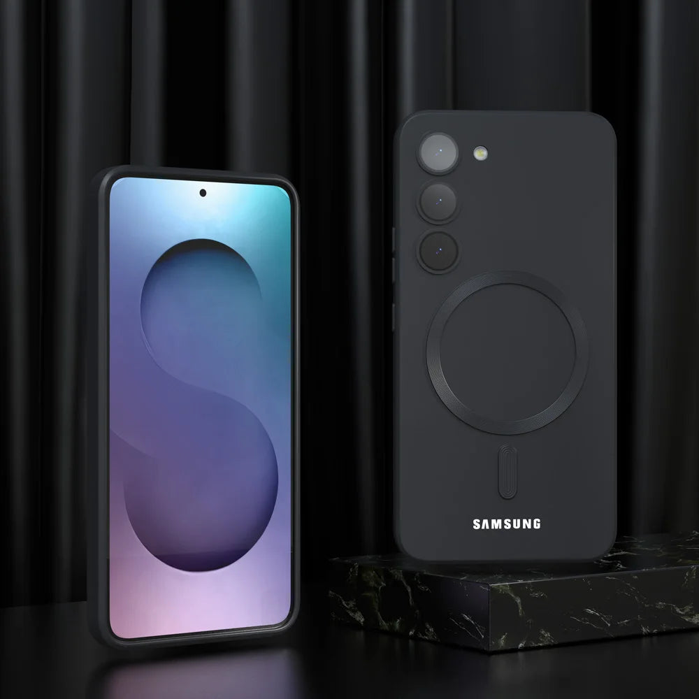 Samsung Galaxy Luxury Soft Logo Silicone Magsafe Case