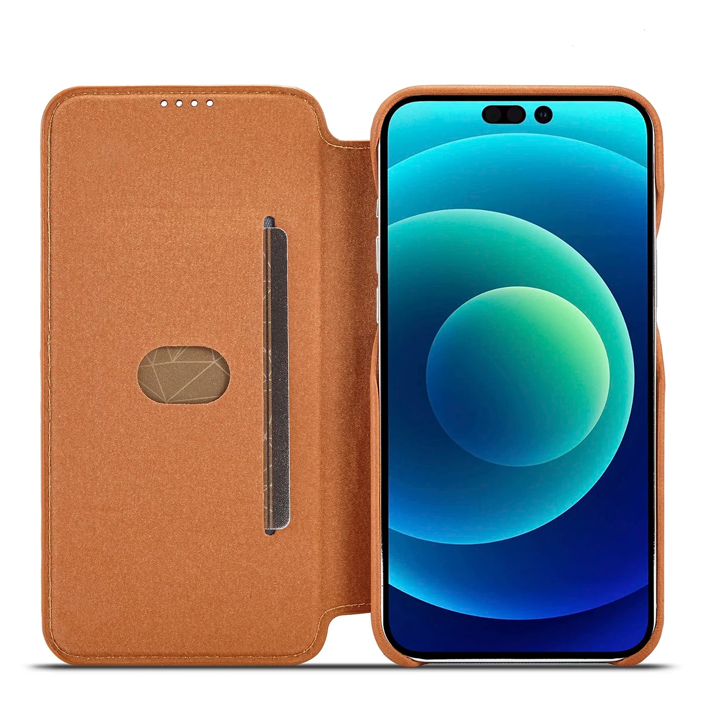 Apple iPhone Leather Flip Wallet Case