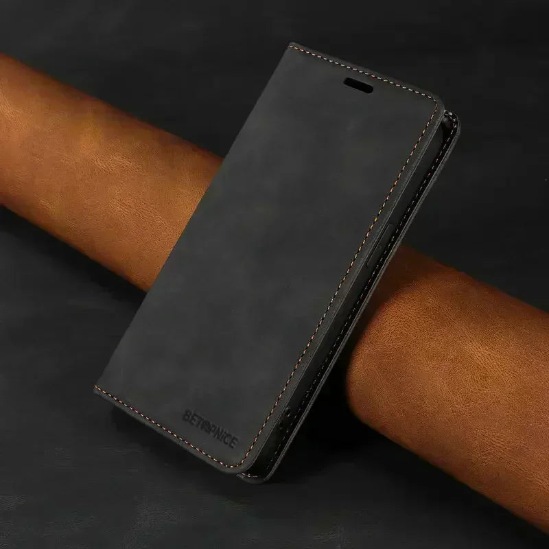 Apple iPhone - Brush Leather Wallet Case